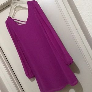 Charolette Russe Purple Dress with Long sleeves